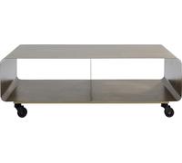 Kare Design Mueble de TV Lounge M, Bronce, 90x42x30 cm, aparador, diseño Minimalista, televisión, con Ruedas, Acero, Estilo Industrial, Moderno, salón