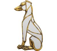 Kare Design Objeto de Pared Dog Mirror, Dorado, Elegante, Objeto Decorativo, Motivo Animal, Espejo Decorativo, Sala de Estar y Oficina en Casa, 38x24x4 cm