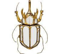 Kare Design Objeto de Pared Espejo Beetle, Dorado, 37x25 cm, Decoración de pared, Accesorio para el hogar, Motivo de escarabajo, Espejado, Salón