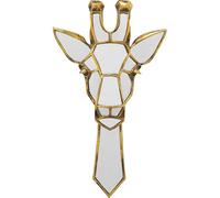 Kare Design Objeto de Pared Giraffe Mirror, Dorado, Elegante, Objeto Decorativo, Motivo Animal, Espejo Decorativo, Sala de Estar y Oficina en Casa, 45x26x5 cm