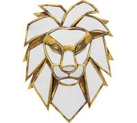 Kare Design Objeto de Pared Lion Mirror, Dorado, Elegante, Objeto Decorativo, Motivo Animal, Espejo Decorativo, Sala de Estar y Oficina en Casa, 35x27x5 cm