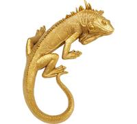 Kare Design Objeto de Pared Lizard, Dorado, Decoración de Pared, Objeto Decorativo, Motivo Animal, Ara Montaje en Pared Vertical, Dormitorio y Sala de Estar, 40x17x9 cm