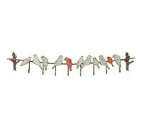 Kare Design Perchero de pared Bird Party, policromo, estilo vintage, estilo shabby, marcado en la parde, entrada, habitacion, corredor 19x102x6 cm (A/A/P)