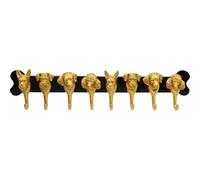 Kare Design Perchero de pared con diseño de perro, color dorado y negro, 69 cm, decoración del hogar, organizador de pared, escultura divertida, para abrigo y sombrero, estilo decorativo Enterway