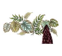 Kare Design Perchero de pared Jungle Party, verde, 46x113 cm