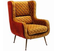 KARE Design sillón Nonna, Rojo óxido, sillón Relax de ala, Estilo retró, midcentury,103x73x85cm