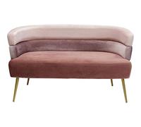 Kare Design Sofá Sandwich Rosa, 2 plazas, salón, terciopelo, moderno, sofá pequeño, sofá, 64x125x64cm
