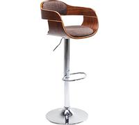 Kare Design Taburete bar Monaco chocolate, metal, marrón 106x48x48cm, sala de estar