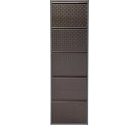 KARE Design Zapatero a 5 Porte Carusa, Plata, 170 x 50 x 14 cm