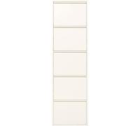 Kare Design Zapatero Caruso, Crema, Armario de Zapatos, diseño práctico, Capacidad para 10 Pares de Zapatos, Ideal para Pasillo, Dormitorio, salón, Madera, 5 Compartimentos, 106x29x95 cm (H/B/T)