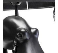 Kare Lámpara de mesa Octopus, negra, textil, altura 47 cm