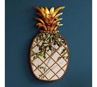 KARE objeto de pared Pina Espejo, poliresina, cristal, 50 cm, dorado