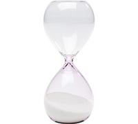 Kare Reloj de Arena con Temporizador de diseño, Transparente, Reloj, Temporizador, Cuerpo de Vidrio, Arena de Cristal teñida, soplado a Mano, Tiempo de Funcionamiento 15 min, 17 x 7 x 7 cm (Alto x