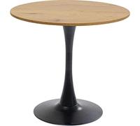 Kare Tisch Schickeria Eiche Mesa aleado Tablero de Fibra Acero de aleación, Negro, 74x80x80