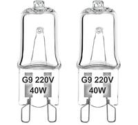 karedle oard 2 unidades, Lámpara para horno G9, 40W 220V 2700K, bombilla de cocina de blanco cálido, dimensiones 12 mm * 48 mm, 600 lúmenes, resistente al calor hasta 300 °C, válida para hornos y lámp