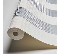 Karl Lagerfeld Papel Pintado Rayas Stripes A.S. Création Papel pintado tejido no tejido 10.05 m x 0.53 m Gris Fabricado en Alemania 378493 37849-3