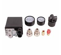 Karlak Interruptor de Presión para Compresor de Aire 1/4 Pulgada 90-120 PSI | Alta precisión, Fácil de instalar, Ahorro de energía, Adecuado para fábricas, ABS más aluminio