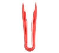 Karlak Pinzas de Pan Multifuncionales, Pinzas de Plástico Ergonómicas (Red) | Apto para lavavajillas, apto para uso alimentario, abrazaderas no pegajosas, ideal para fiestas y uso doméstico.