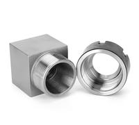 Karlak Portabrocas ER32 Portabrocas Herramienta de Acero Endurecido Orificio Pasante Estructura Fuerte Configuraciones Rápidas con Modelo Cuadrado Hexagonal para Máqui (tetrágono)