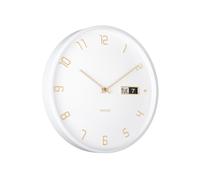 Karlsson Data Flip, Pared, Reloj analógico, Círculo, Blanco, Aluminio, Batería