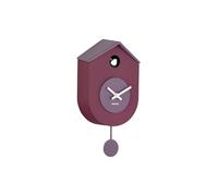 Karlsson Grato - Reloj de Pared con péndulo oscilante, Color Morado Oscuro y Lavanda Suave