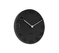 Karlsson KA5311BK - Reloj de Pared, manecillas Cromo, Borde de Color Negro