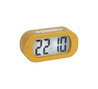 Karlsson KA5753YE - Despertador Digital LCD retroiluminado (ABS, Goma, 7 x 5 x 14 cm), Color Amarillo