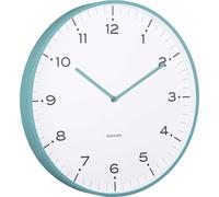 Karlsson KA6011BL, Reloj de pared, Digital, Redondo, Azul, Turquesa, Hierro, Batería