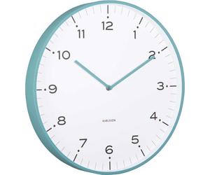 Karlsson KA6011BL, Reloj de pared, Digital, Redondo, Azul, Turquesa, Hierro, Batería