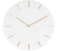 Karlsson - Reloj de pared decorativo - Blanco/Dorado - Ø 45 cm
