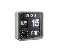 Karlsson Reloj de pared Mini Flip - verde/negro - 24 x 24 x 10 cm - cuadrado - plástico - Reloj de pared moderno - Reloj de pared