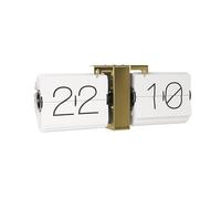 Karlsson Reloj plegable KA5601WH sin funda, blanco, soporte metálico de latón, blanco, 8,5 x 36 x 14 cm