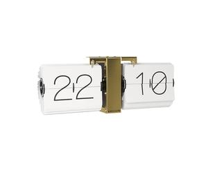 Karlsson Reloj plegable KA5601WH sin funda, blanco, soporte metálico de latón, blanco, 8,5 x 36 x 14 cm