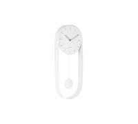 Karlsson Wall Clock Pendulum Charm Steel White