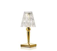 Kartell Battery, Lámpara de mesa, Oro, Metalizado | Lampada Battery Metal G9145/GG Gold | KartellBattery Metal è l’innovativa abat-jour dalle dimensioni contenute, progettata