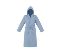 KASANOVA Albornoz con Capucha de Algodón - Línea Spa, Suave y Absorbente, Color Azul, Lavable a 60°C (FR/ES, Números, 48, Regular, Regular)