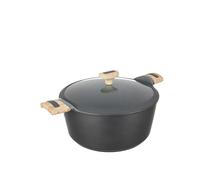 KASANOVA Cacerola antiadherente Evolution, apta para inducción, cacerola con tapa, compatible con todo tipo de cocinas