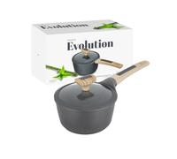 KASANOVA Cacerola antiadherente Evolution, apta para inducción, cacerola con tapa, compatible con todo tipo de cocinas
