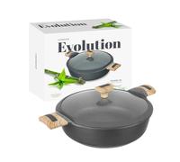 KASANOVA Cacerola antiadherente Evolution, apta para inducción, cacerola de alta calidad con tapa, compatible con todo tipo de cocinas (Sartén 28 cm)
