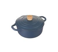 KASANOVA Cacerola Antiadherente Pot Art con Tapa Innovadora - Varios Colores, Apta para Inducción, Ideal para Guisos y Cocción Lenta (Azul, 24 Cm)