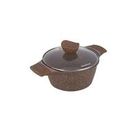 KASANOVA Cazuela 20 cm antiadherente 0 grasa con tapa marrón Cocina