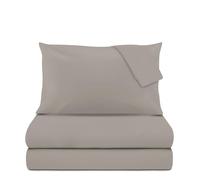 KASANOVA Juego de cama de matrimonio de algodón gris New Cotton