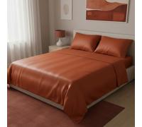 KASANOVA Juego de cama de matrimonio de algodón satinado (Rugine)