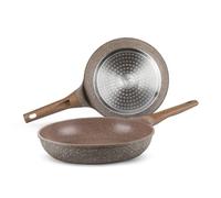 KASANOVA Juego de ollas antiadherente 0 Grasas, batería de cocina apta para inducción y todo tipo de fuegos, ollas y sartenes antiadherentes de 4 capas con diseño moderno (2 piezas)