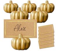 Kate Aspen 25284NA Décor - Decoración rústica de Calabaza, Resina, Color Dorado