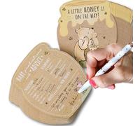 Kate Aspen Classic Winnie - Tarjetas de consejos, deseos y predicciones para invitados a baby shower, decoraciones de mesa, set de 50, recuerdo para futuros padres