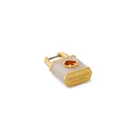 Kate Spade New York Aros huggie de candado y espadas, Oro Blanco