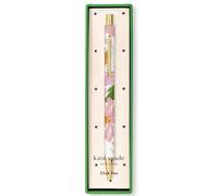 kate spade new york Bolígrafo de clic, utensilio de escritura de metal dorado para tomar notas, bolígrafo con clip y botón de clic, jardín oculto