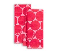 Kate Spade New York Joy Dot - Juego de 2 Toallas de Cocina absorbentes, 100% Terciopelo de algodón, Rojo/Rosa, 17 x 28 Pulgadas