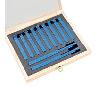 KATSU 11 Piezas Torno Torneado Fresado Juego de Herramientas de Corte 10 x 10mm Punta de Carburo Cementado Punta Soldada Cortador de Soldadura para Tornos CNC Ingeniería Metalúrgica 11011810